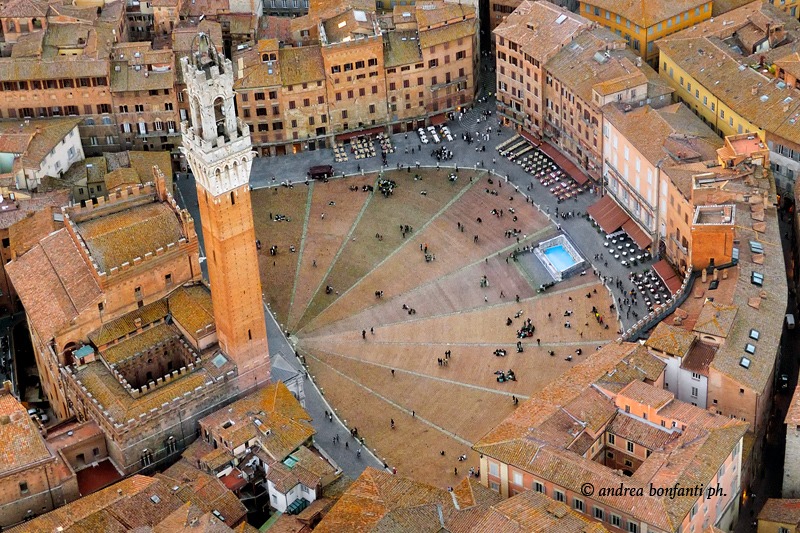 Visita guidata Siena classica con Isabelle - © Andrea Bonfanti photographer  vista aerea Piazza del campo